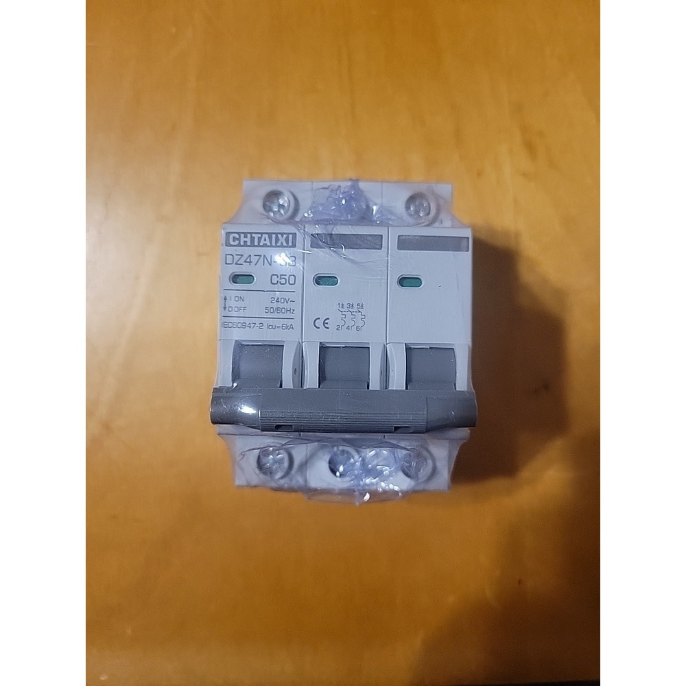 Chtaixi Circuit Breaker - DZ47N-63 3 Pole‎ 120/240V-50/60Hz "Sealed&New"
